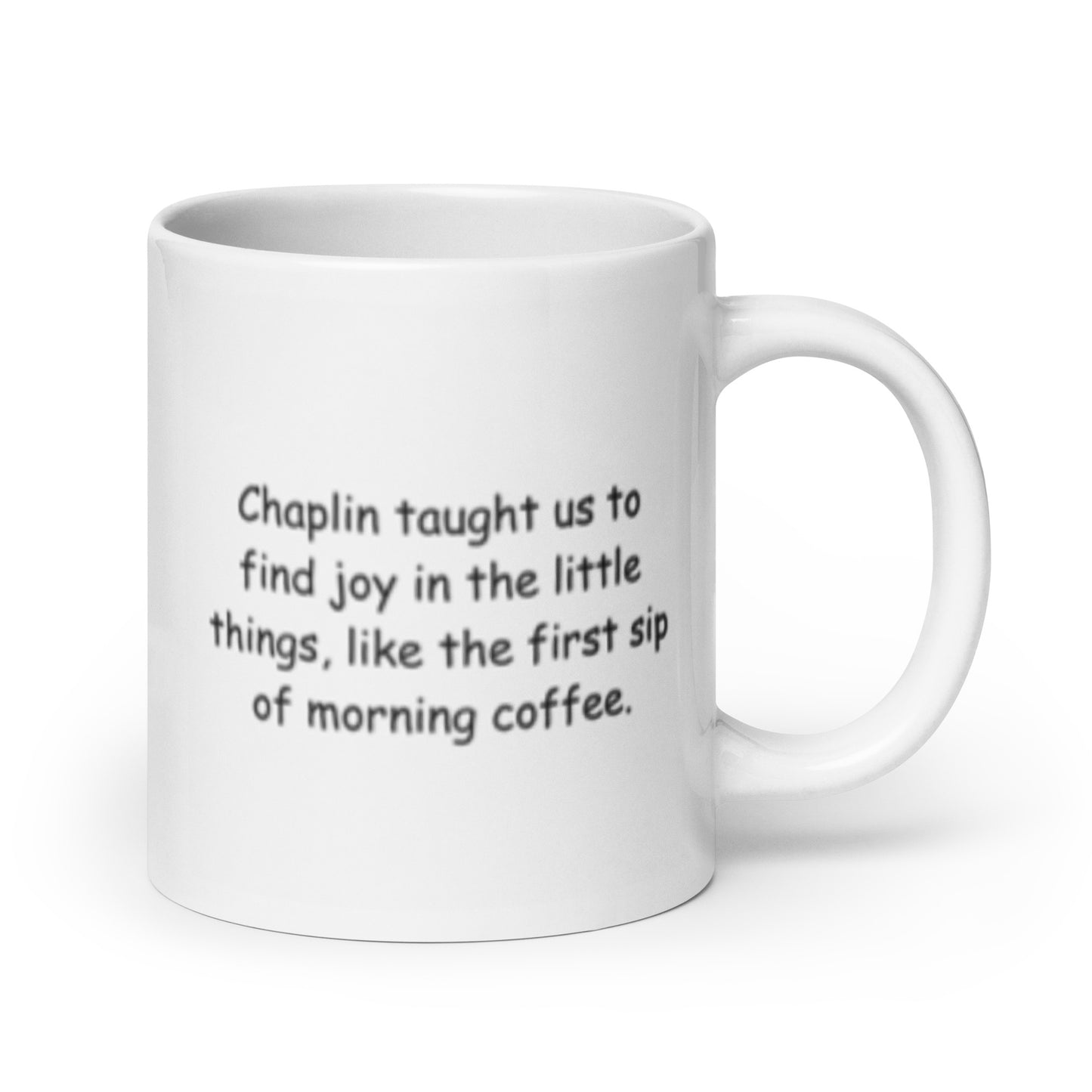 Blue Charlie White glossy mug